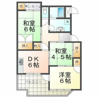 霞ヶ丘マンション【4階】の間取り