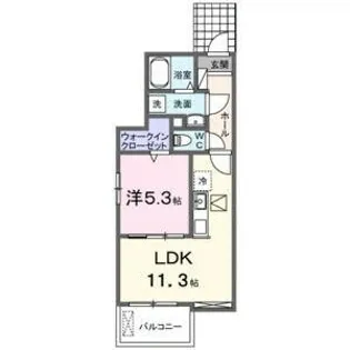 アイリス 相原【1階】の間取り