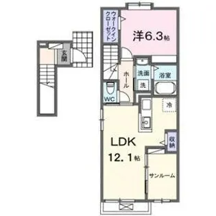 アイリス 相原【2階】の間取り