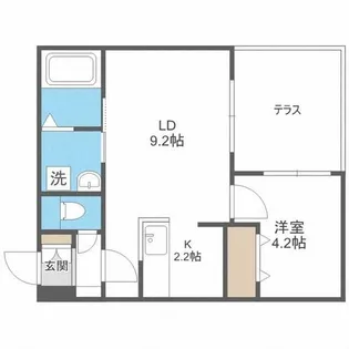 Empress中島公園【1階】の間取り