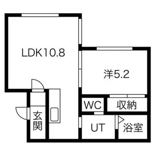 マイルーム北円山【4階】の間取り