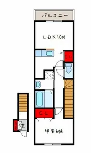 ピアチェーレA棟【201号室】の間取り