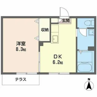 リバティますが【1階】の間取り