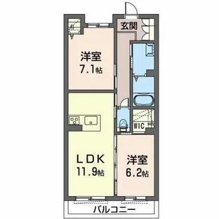 リラフォート大安寺【2階】の間取り