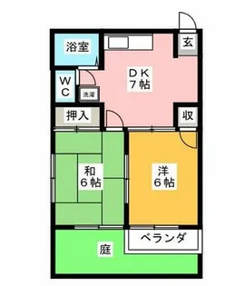 ブルーハイツ前田B【102号室】の間取り