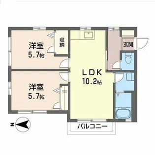 ストークII【0201号室】の間取り