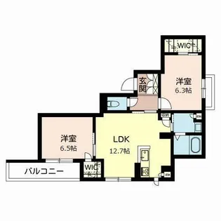 トゥーザ・ムーン【0301号室】の間取り