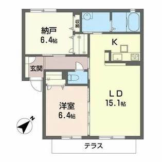 シャーメゾン昭栄【0102号室】の間取り