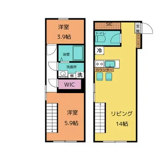 グランイニシオ徳川【4階】の間取り