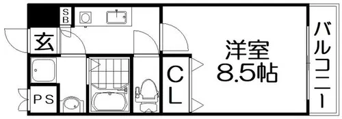 ラ・ヴァルス【2階】の間取り
