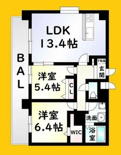 フェリシエ京町【8階】の間取り