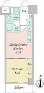 プラウランド堀田【1002号室】の間取り