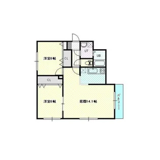 ベルデ福住【302号室】の間取り