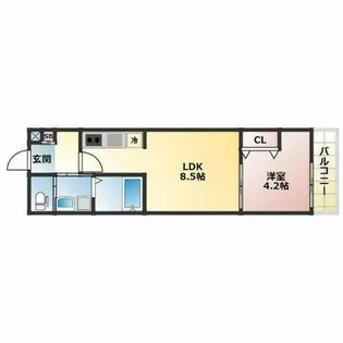 ALEGRIA大津【1階】の間取り