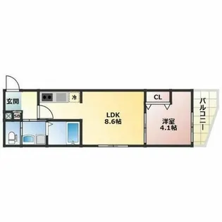 ALEGRIA大津【1階】の間取り