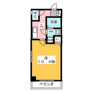 カーサ志賀本通【4階】の間取り