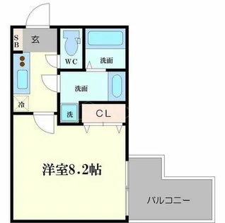 プライムアーバン御堂筋本町【15階】の間取り
