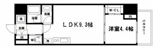 ブエナビスタ大手通【9階】の間取り