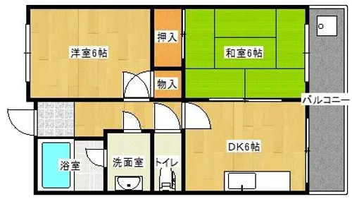 エムエイチハイツ【3階】の間取り