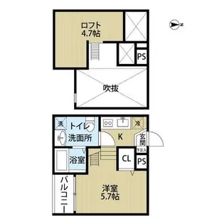 Casea(カセア)【2階】の間取り