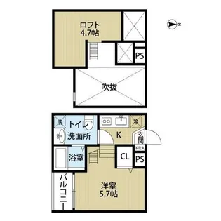 Casea(カセア)【2階】の間取り
