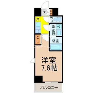 メイクス新栄(シンサカエ)【12階】の間取り