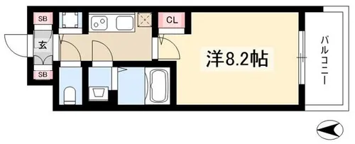 エスリード栄イーストスクエア【5階】の間取り