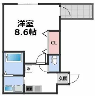 フジパレス今川公園東Ⅲ番館【1階】の間取り