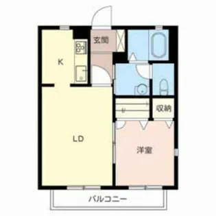 メゾンフリューゲルA・B【1階】の間取り