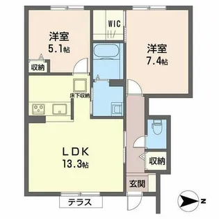 ヴィラコート【1階】の間取り