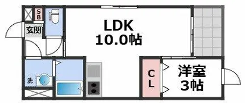 Bellevue巽南【2階】の間取り