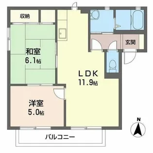 グランステージ 興和【0201号室】の間取り