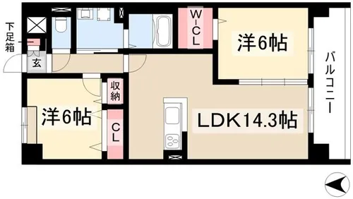 (仮称)港区当知オーナールーム付マンション【2階】の間取り