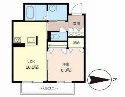 フルーレ鴨川【0303号室】の間取り