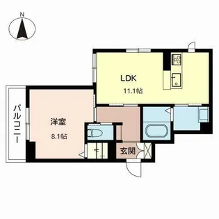 シャーメゾン花屋町【0306号室】の間取り