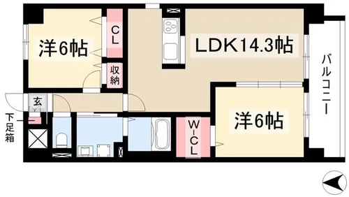 (仮称)港区当知オーナールーム付マンション【4階】の間取り