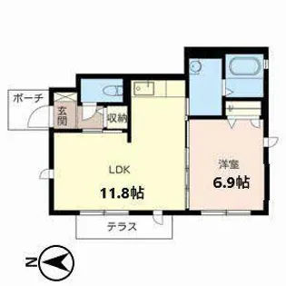 フォルム菖蒲台【1階】の間取り