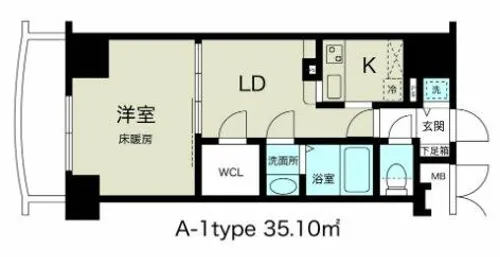 ノルデンタワー新大阪アネックスA棟【2303号室】の間取り