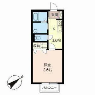カーサ フェリス【2階】の間取り