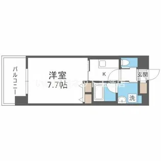 フレンシアノイエ難波南【13階】の間取り