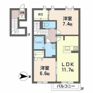 シャーメゾン播磨【2階】の間取り
