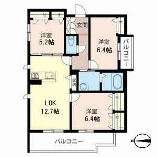 シャーメゾン城北【0301号室】の間取り