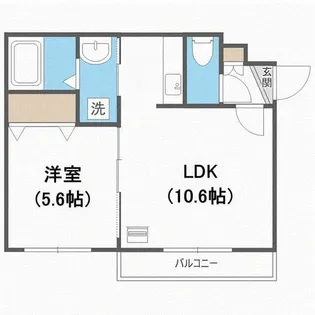 A BOND桑園 弐番館【2階】の間取り