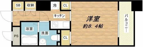 メゾン・ド・ヴィレ大阪城公園前【11階】の間取り