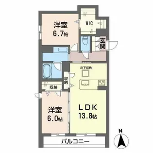 アクセスストリートII【0101号室】の間取り