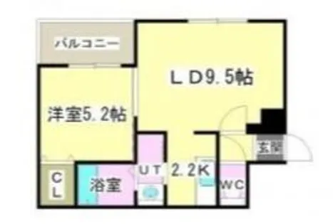 プレジャー桑園【5階】の間取り