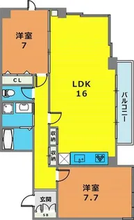 ロイヤルメゾン岡本【201号室】の間取り