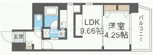 ラクラス江戸堀【8階】の間取り