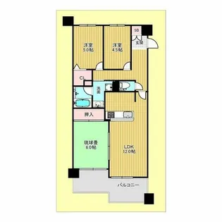 朝日プラザ豊中旭丘2番館【3階】の間取り