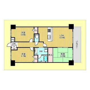 ル・アン緑地【6階】の間取り